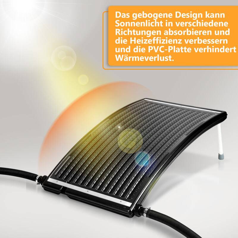 Solarheizung Gartendusche Pool Sonnenkollektor Poolheizung Schwarz 3 Stück