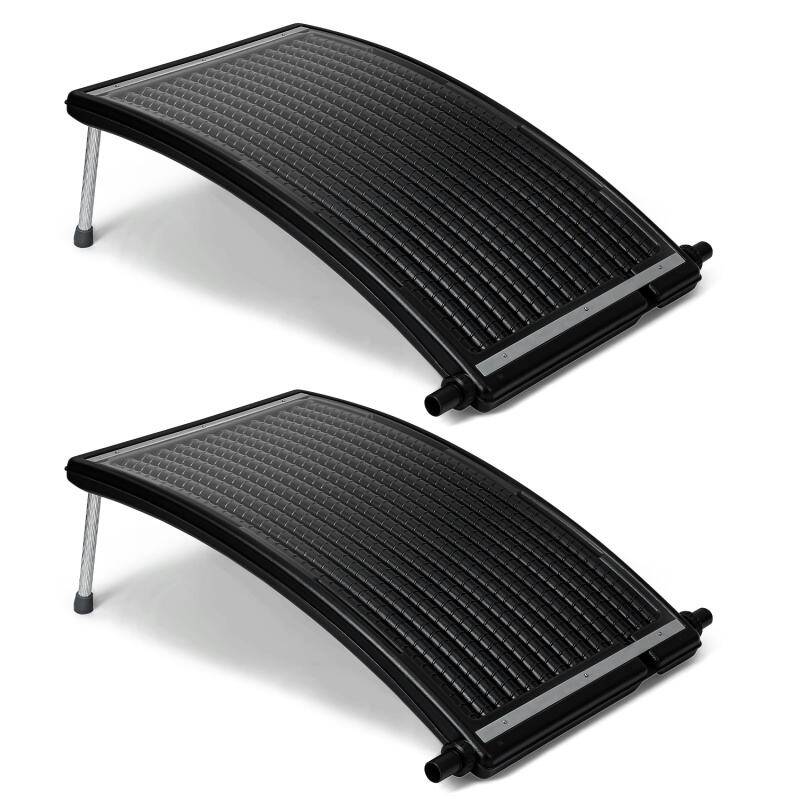 Solarheizung Gartendusche Pool Sonnenkollektor Poolheizung Schwarz 2 Stück