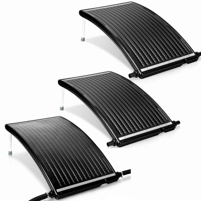 Solarheizung Gartendusche Pool Sonnenkollektor Poolheizung Schwarz 3 Stück