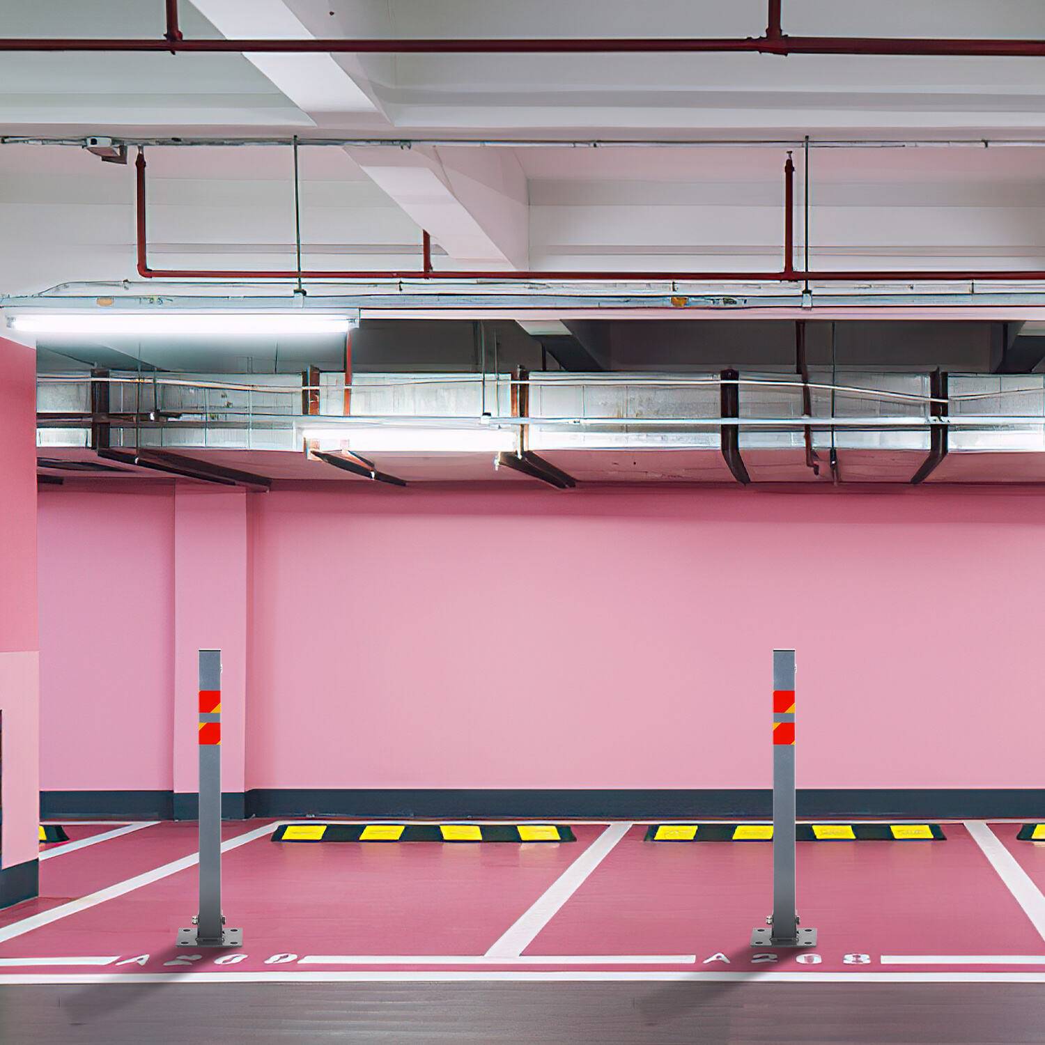 Absperrpfosten 5x Parkplatzsperre Klappbar universell Parkpfosten Absperrung