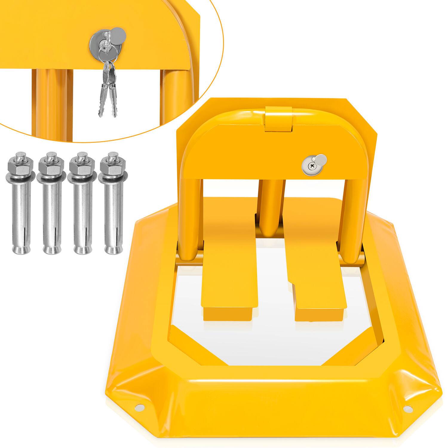 Absperrpfosten 1 pcs Parkplatzsperre Klappbar universell Parkpfosten Absperrung