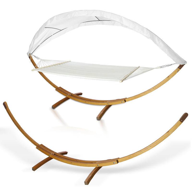 Hängematte mit Gestell für 2 Personen Hängematten Lärchenholz Gartenmöbel Campinghängematte Komplettset Gestell 415cm