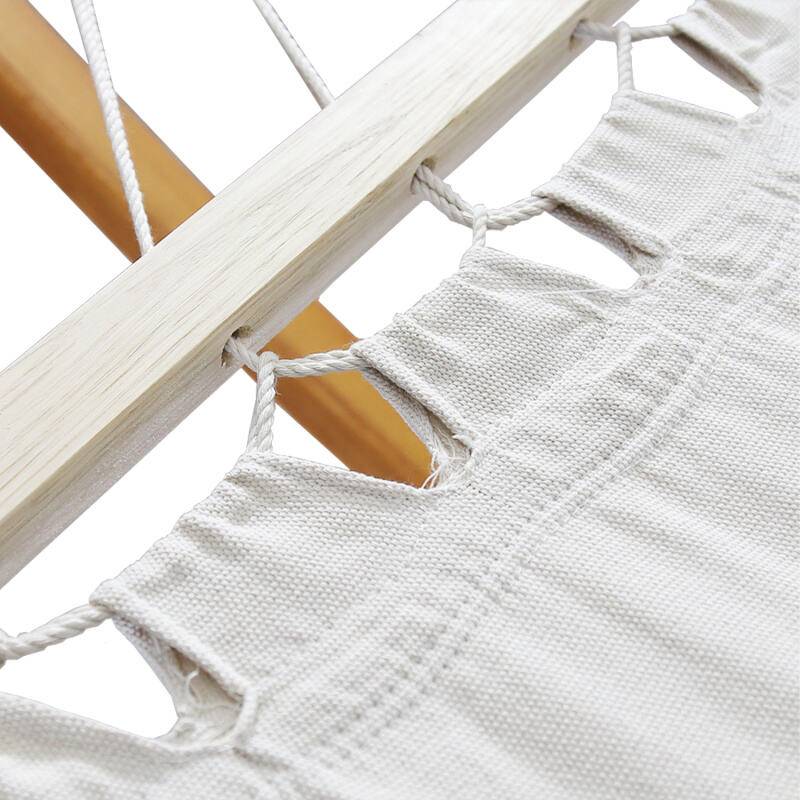 Hängematte mit Gestell für 2 Personen Hängematten Lärchenholz Gartenmöbel Spreizstäbe Braun Komplettset Gestell 415cm