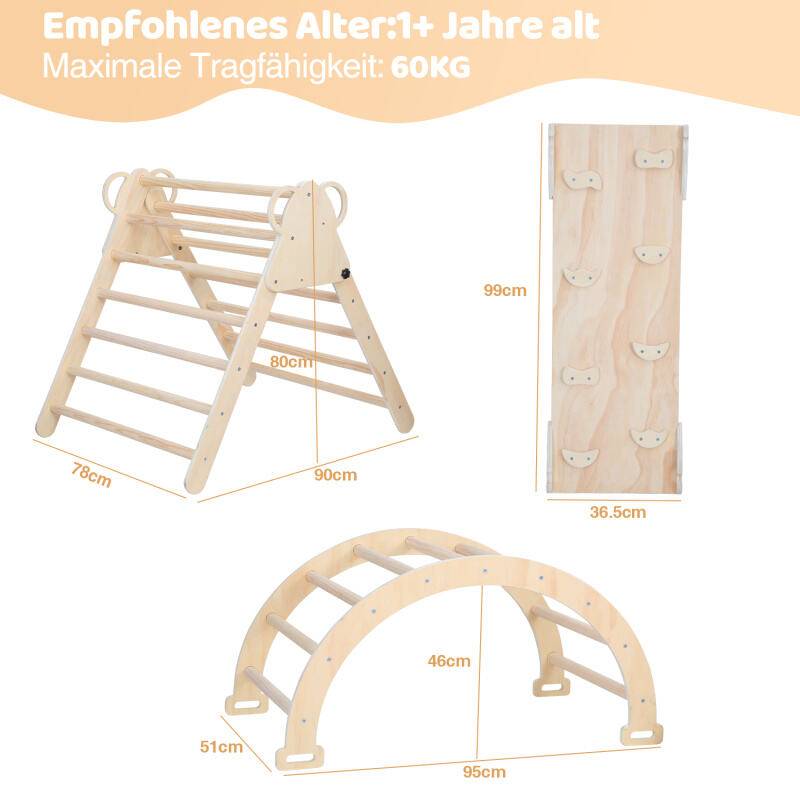 kletterdreieck Kletterndes Dreieck Kletterbogen Kletterbrett für Kleinkinder ab 2 Jahre