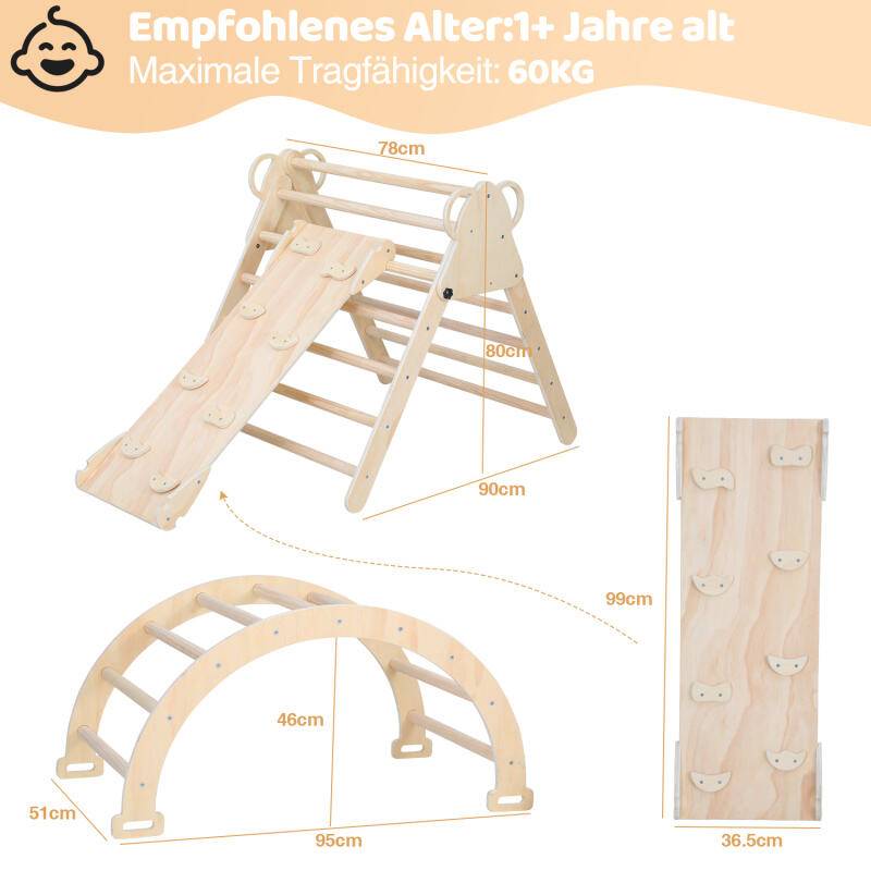kletterdreieck Klettergerüst Indoor Sprossendreieck Spielplatz zum Klettern