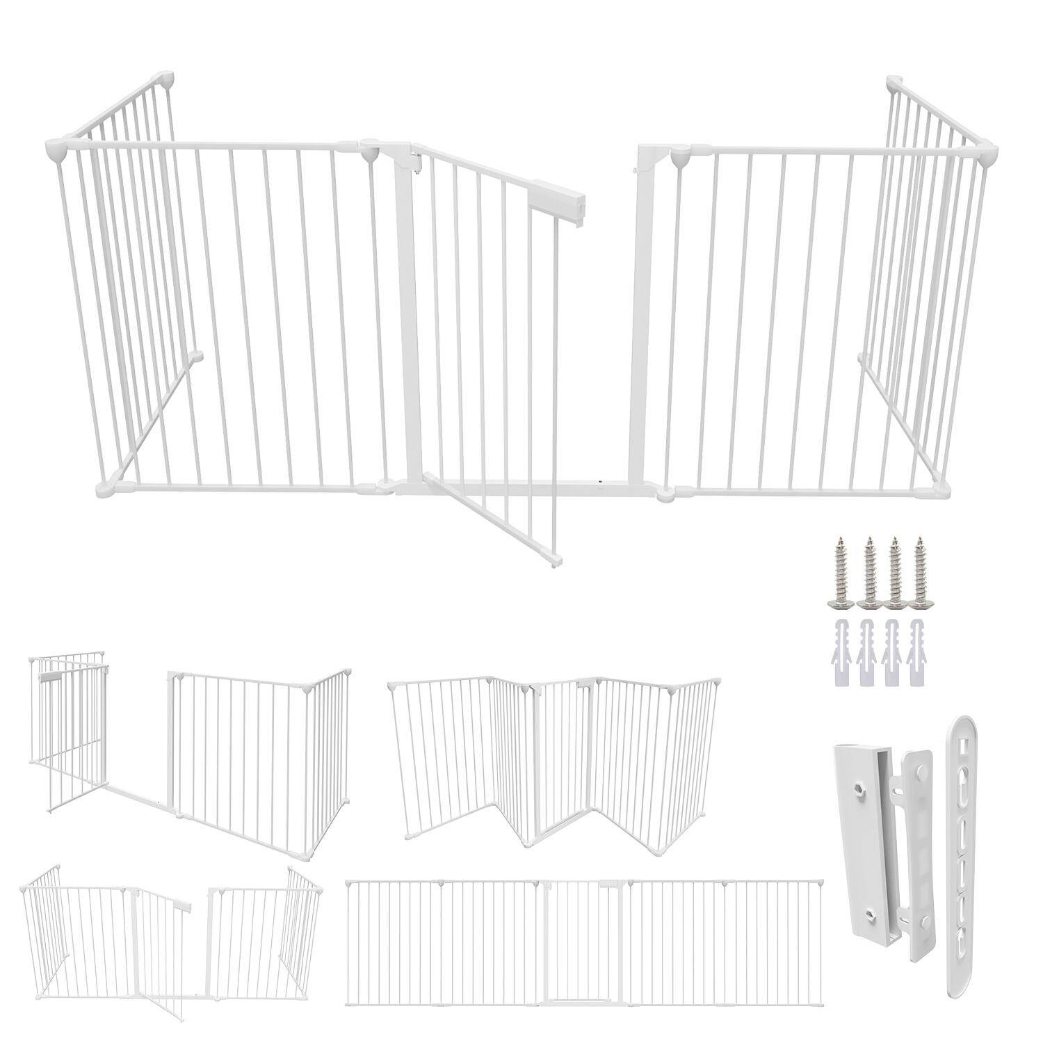 Kaminschutzgitter 5x Türschutzgitter 300x75cm Kinderschutzgitter Schutzgitter Ofen Absperrgitter Tierschutzgitter