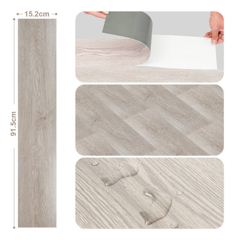 PVC Bodenbelag Vinylboden Selbstklebend mit Holz-Optik, 70 Stück 9,75 m² Vinyl Klebefliesen Bodenfliesen Selbstklebend, PVC Boden Rutschfest Wasserf