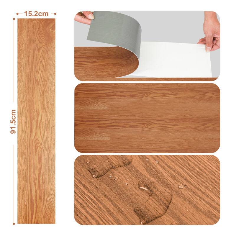 PVC Bodenbelag Vinylboden Selbstklebend mit Holz-Optik, 21 Stück 2,92m² Vinyl Klebefliesen Bodenfliesen Selbstklebend, PVC Boden Rutschfest Wasserfe