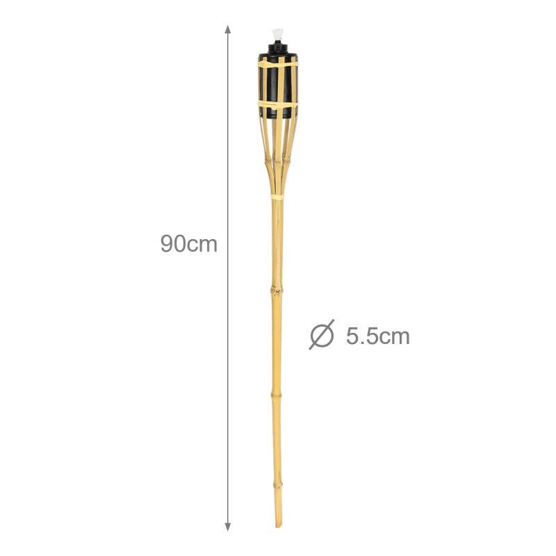Fackeln GartenfackelFackelöl 10x Fackeln Leucht Flamme Garden Torch Set Bambus