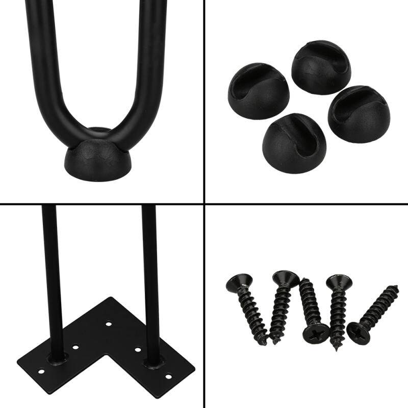 4x Hairpin Legs Tischbeine Stahl DIY Tischkufen Tischbeine Tisch Austauschbare 2 Bügel, 35cm