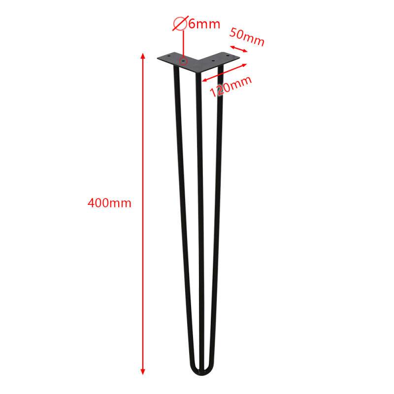 4x Hairpin Legs Tischbeine Stahl DIY Tischkufen Tischbeine Tisch Austauschbare 3 Bügel, 40cm