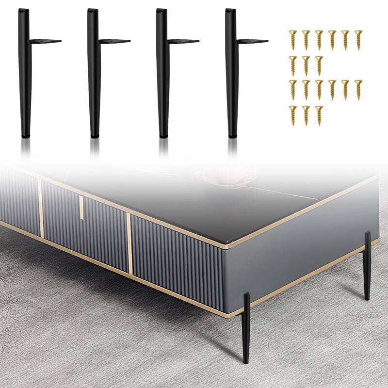 4X Möbelfüße Sockelfüße Sockelfüße Stellfuß Couchfüße Möbelfuß Verstellbar-Metall-13cm