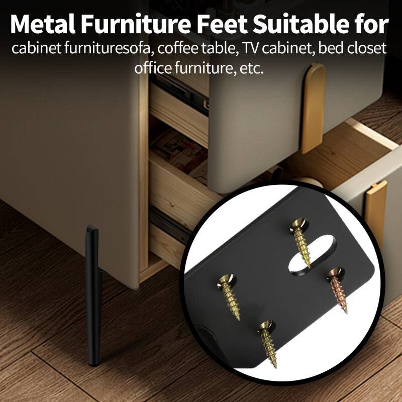 4X Möbelfüße Sockelfüße Sockelfüße Stellfuß Couchfüße Möbelfuß Verstellbar-Metall-13cm
