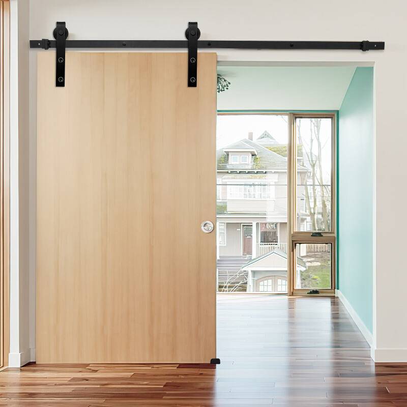 Schiebetürsystem Bodenführungsrolle Laufschiene Schiebetürbeschlag—Stripes—363cm