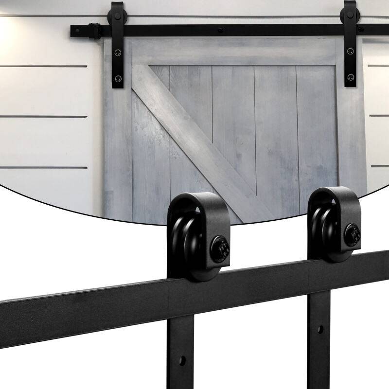 Schiebetürsystem Bodenführungsrolle Laufschiene Schiebetürbeschlag—Stripes—200cm