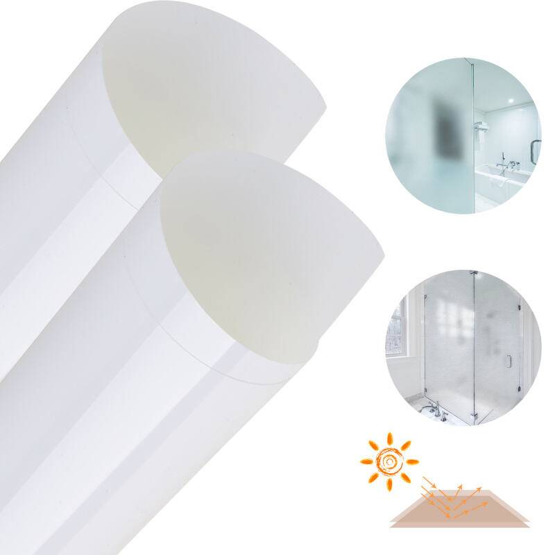 Sichtschutzfolie Fensterfolie Milchglas Blickdicht Sonnenschutz Selbstklebend Statisch 90x200 cm