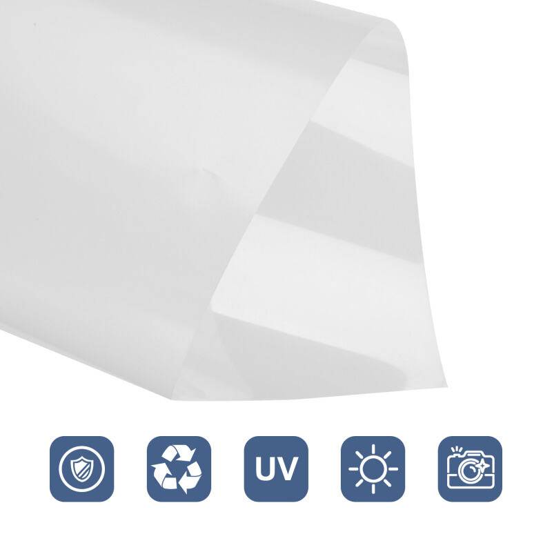 Sichtschutzfolie Fensterfolie Milchglas Blickdicht Sonnenschutz Selbstklebend Statisch 90x200 cm