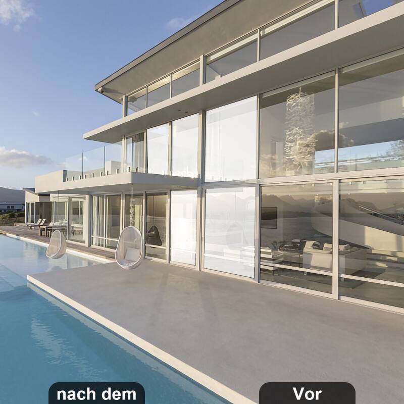 Sichtschutzfolie Fensterfolie Milchglas Blickdicht Sonnenschutz Selbstklebend Statisch 90x200 cm