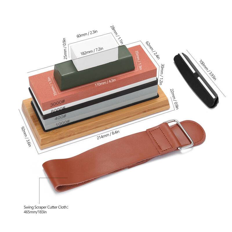 400/1000 3000/8000 Koernung Premium-Schleifstein-Schleifsteinsatz Idealer Schaerfer fuer alle Klingen Rutschfester Sockelschneider