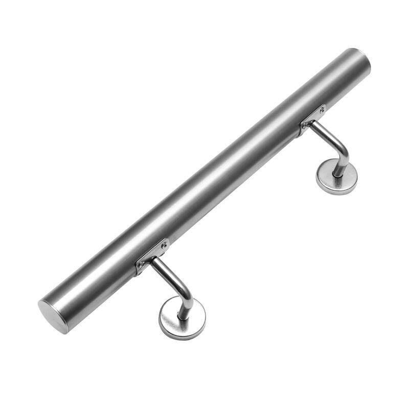 Edelstahl Handlauf Geländer und Handläufe geschliffen Wandhandlauf Treppengeländer für Innen und Außen ohne Querstreben 180cm