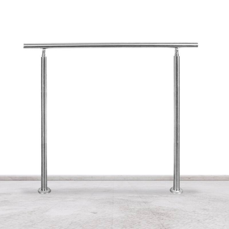 Treppengeländer Geländer Edelstahl 80 cm ohne Querstreben Ø 42mm für Innen und Außen Garten Treppenhaus