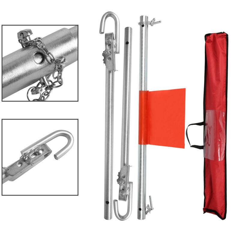 SWANEW Abschleppstange 1.8m 3tlg bis 2T Kfz mit Dämpfung Zugstange Auto Abschlepphilfe