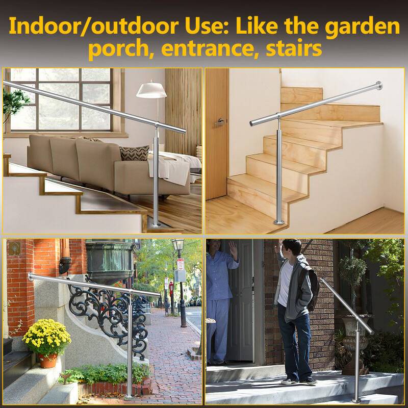 Eingangsgeländer Geländer und Handläufe 160cm Edelstahl Handlauf Wandhandlauf Treppengeländer Außen Innen Treppenhaus