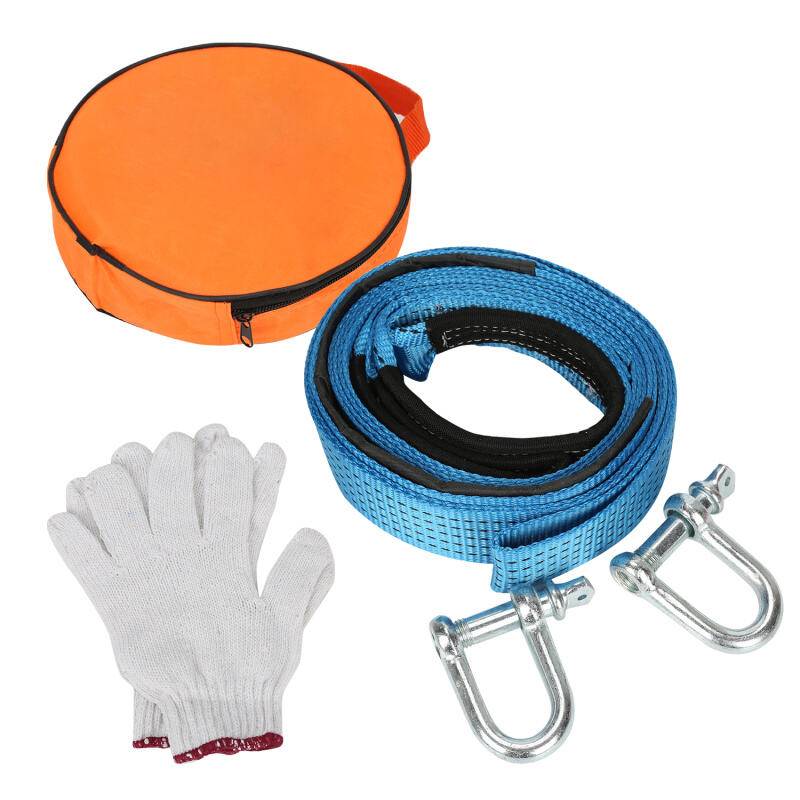 Abschleppseil blau 5 cm x 5 m Tragkraft bis 8 Tonne mit 2 Karabinerhaken inkl. Tasche