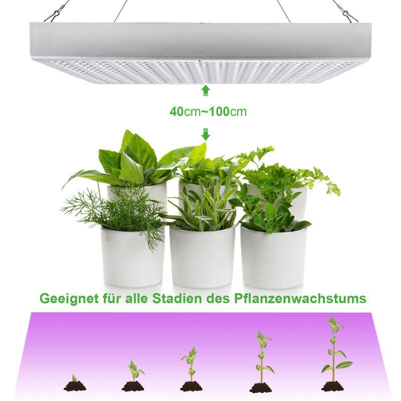 SWANEW 45W LED Grow Lampe, Pflanzenlampe 225 LEDs Rot&Blau, Wachstumslampe mit Schalter für Zimmerpflanzen Gemüse und Blumen [Energieklasse A+]