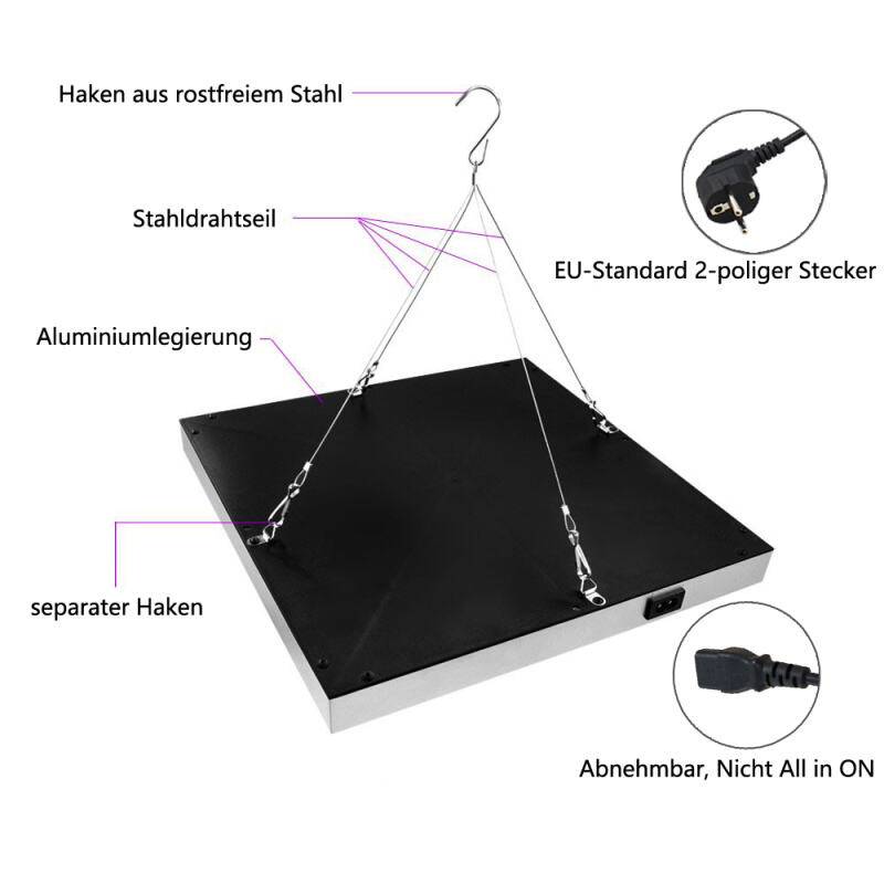 SWANEW 45W LED Grow Lampe, Pflanzenlampe 225 LEDs Rot&Blau, Wachstumslampe mit Schalter für Zimmerpflanzen Gemüse und Blumen [Energieklasse A+]