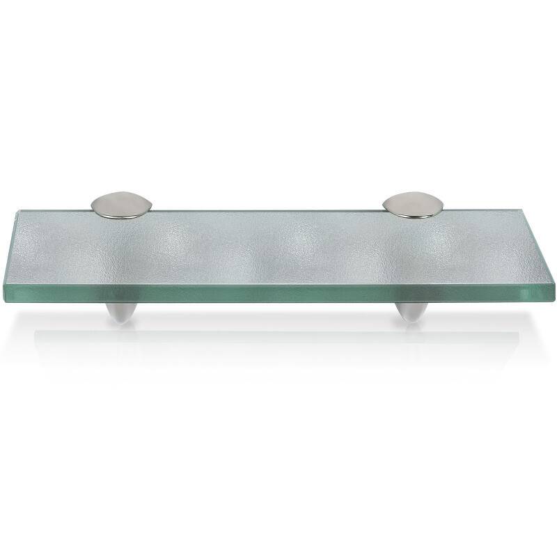 Glasregal 20x10x0,8 cm mit Halterung Glasboden Wandregal Badregal Ablage Regal Hängeregal Milchglas