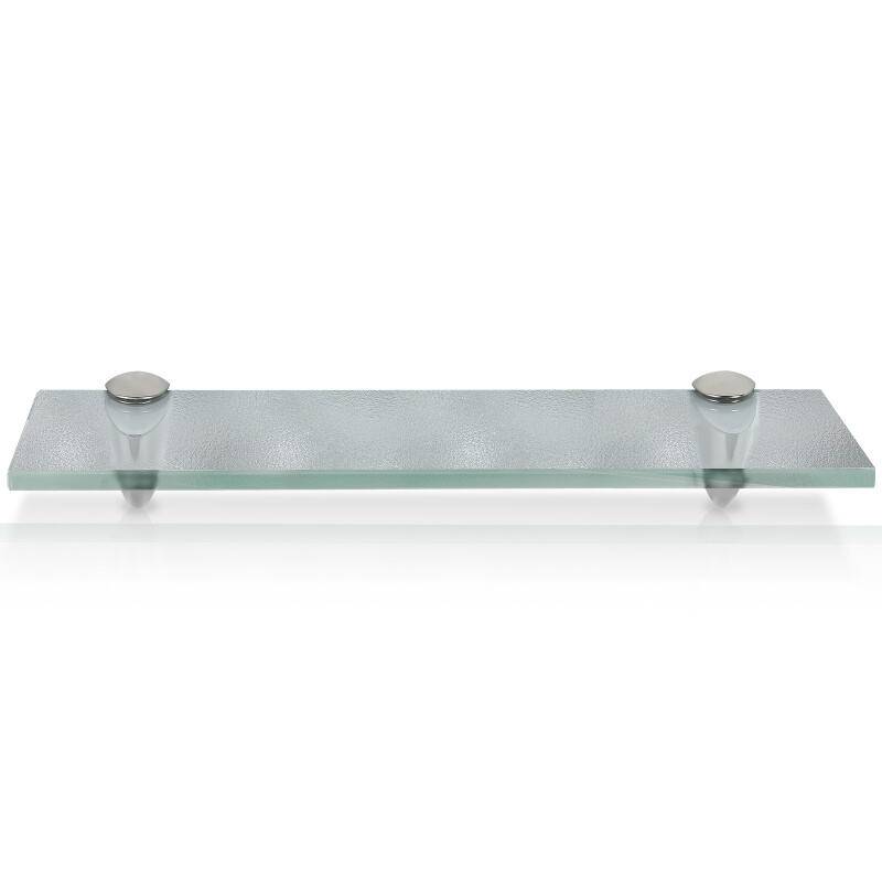 Glasregal 40x10x0,8 cm mit Halterung Glasboden Wandregal Badregal Ablage Regal Hängeregal Milchglas