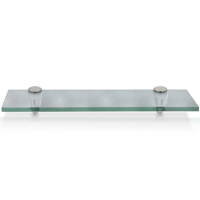 Glasregal 50x10x0,8 cm mit Halterung Glasboden Wandregal Badregal Ablage Regal Hängeregal Milchglas