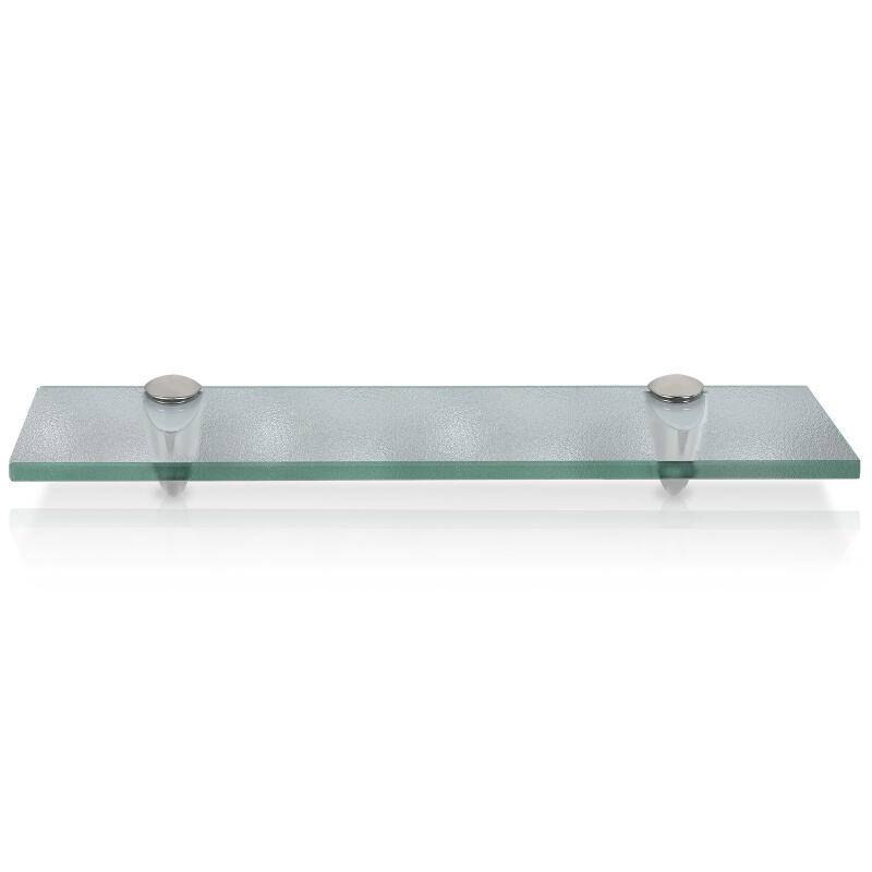 Glasregal 60x10x0,8 cm mit Halterung Glasboden Wandregal Badregal Ablage Regal Hängeregal Milchglas