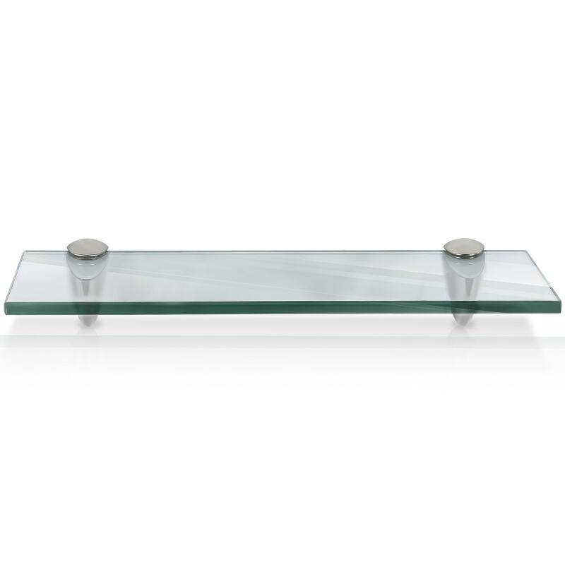 Glasregal 40x10x0,8 cm mit Halterung Glasboden Wandregal Badregal Ablage Regal Hängeregal Klarglas