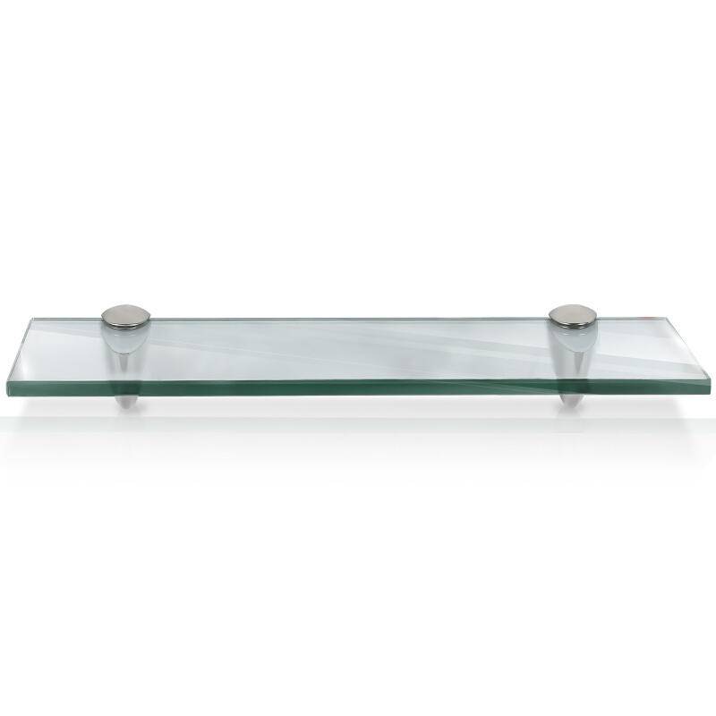 Glasregal 50x10x0,8 cm mit Halterung Glasboden Wandregal Badregal Ablage Regal Hängeregal Klarglas