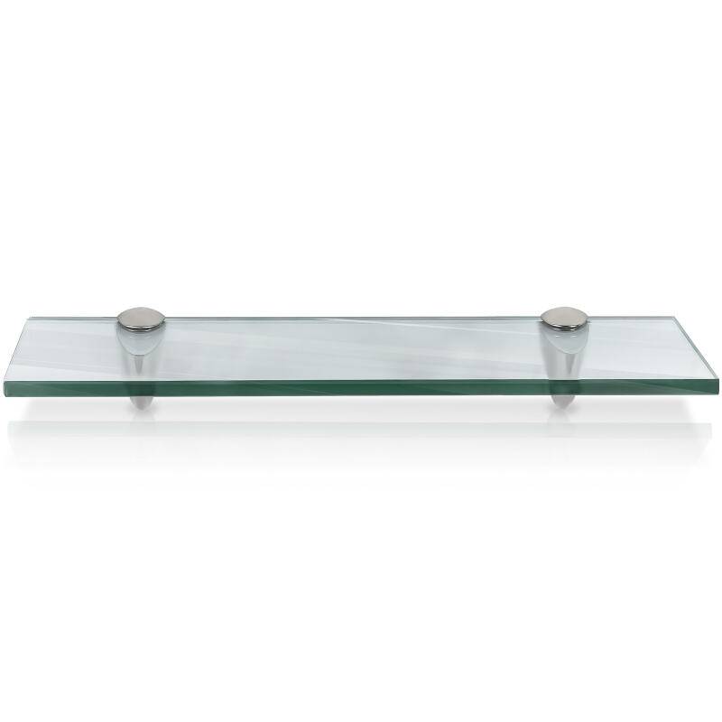 Glasregal 60x10x0,8 cm mit Halterung Glasboden Wandregal Badregal Ablage Regal Hängeregal Klarglas