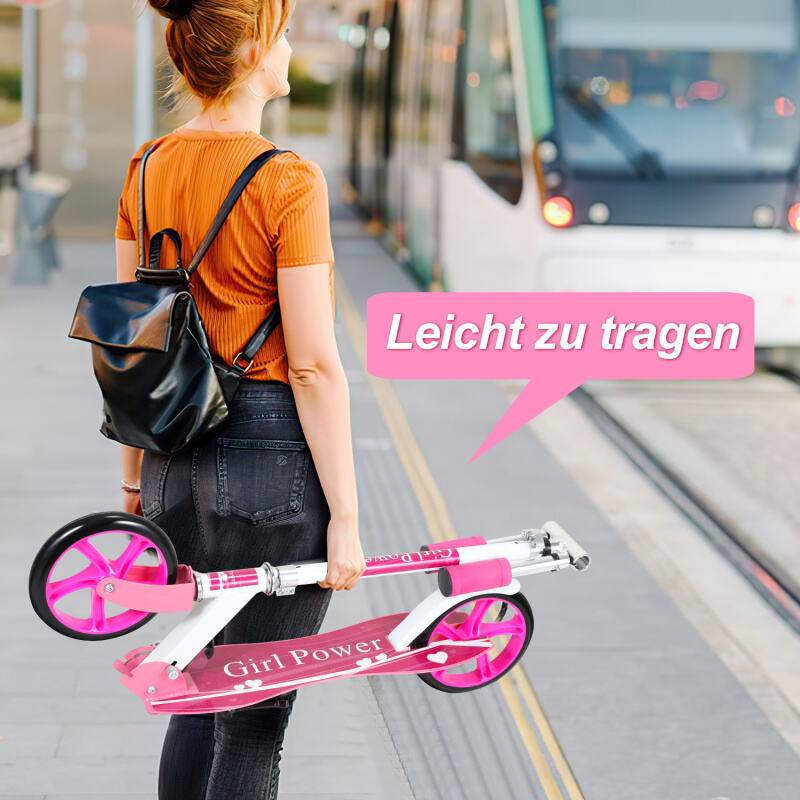 Kinderroller Tretroller Cityroller Kickscooter Kinderscooter Klappbar Scooter Höhenverstellbar Rosa