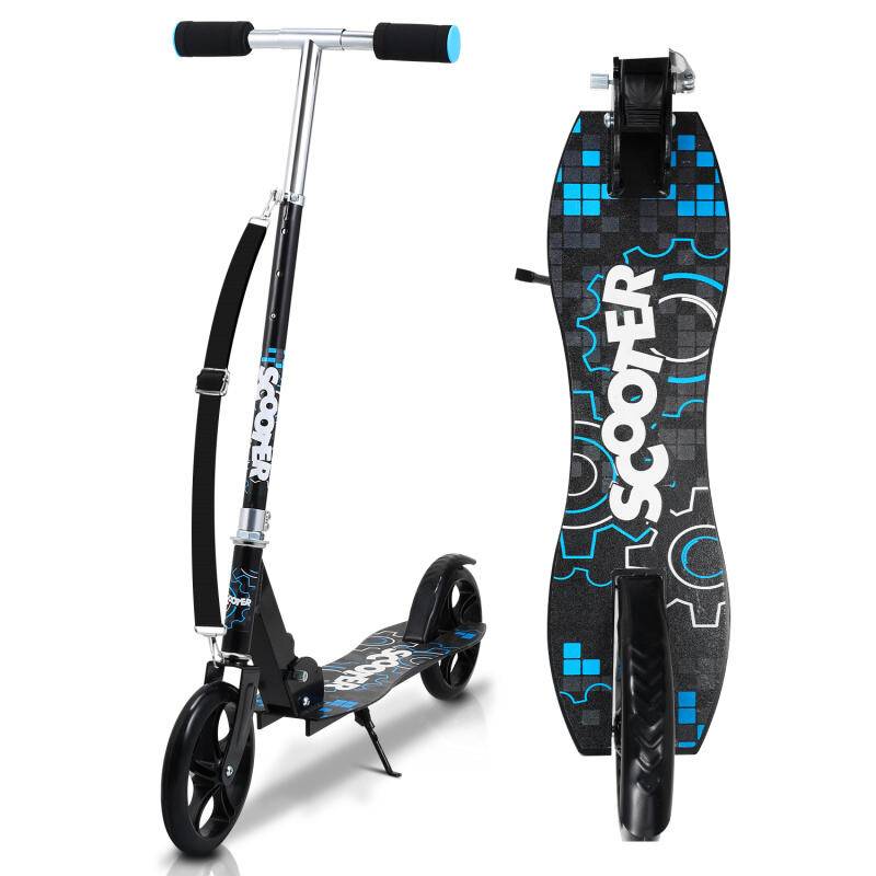 Kinderroller Tretroller Cityroller Kickscooter Kinderscooter Klappbar Scooter Höhenverstellbar Schwarz Blau