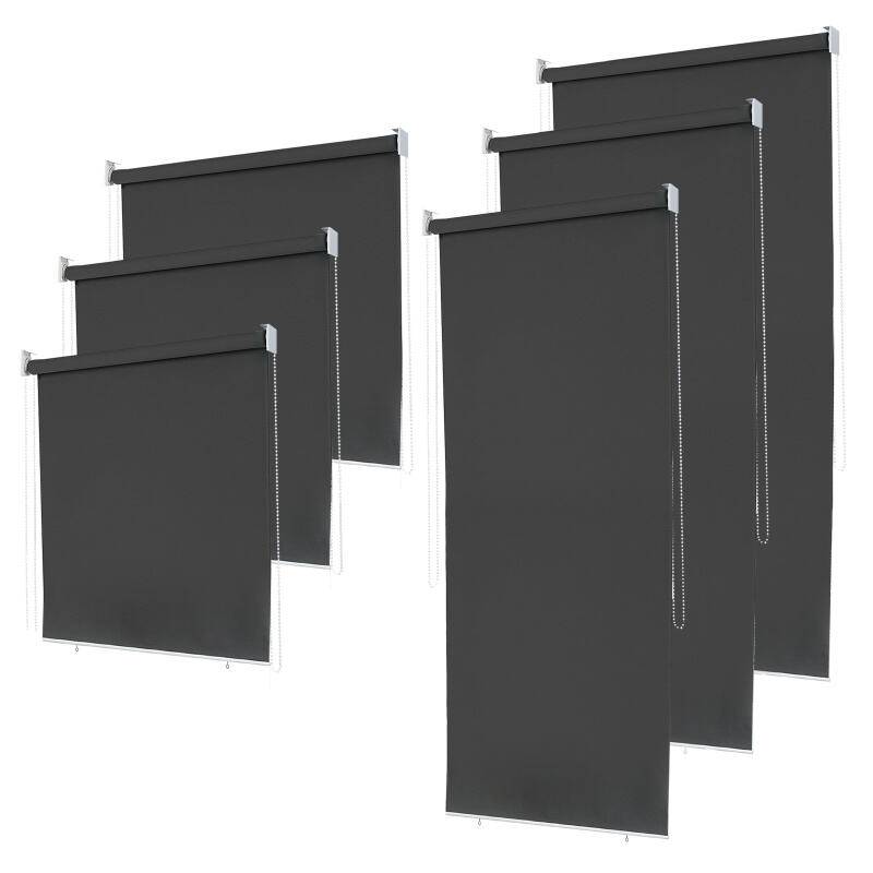 Senkrechtmarkise Vertikalmarkise für Terrasse Balkon Seitenrollo Sichtschutz Sonnenschutz UV-Beständig Anthrazit 100x240cm