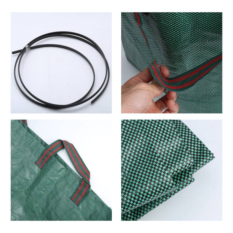 6X Gartensack Laubsack Gartenabfallsack XXL Garten Tasche Rasensack mit Griffen 272L - Grün