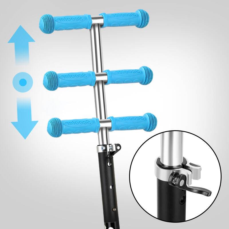 Kinderroller Tretroller Cityroller LED Räder Kickscooter Dreiradscooter Höhenverstellbar Blau