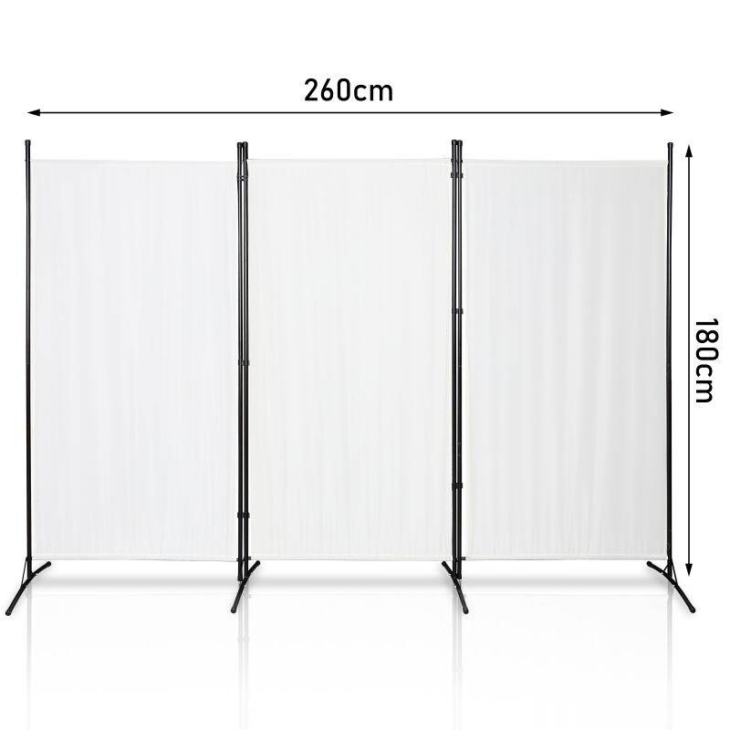 Paravent Outdoor Raumteiler Garten Spanische Wand Trennwand Raumtrenner 3 teilig Beige