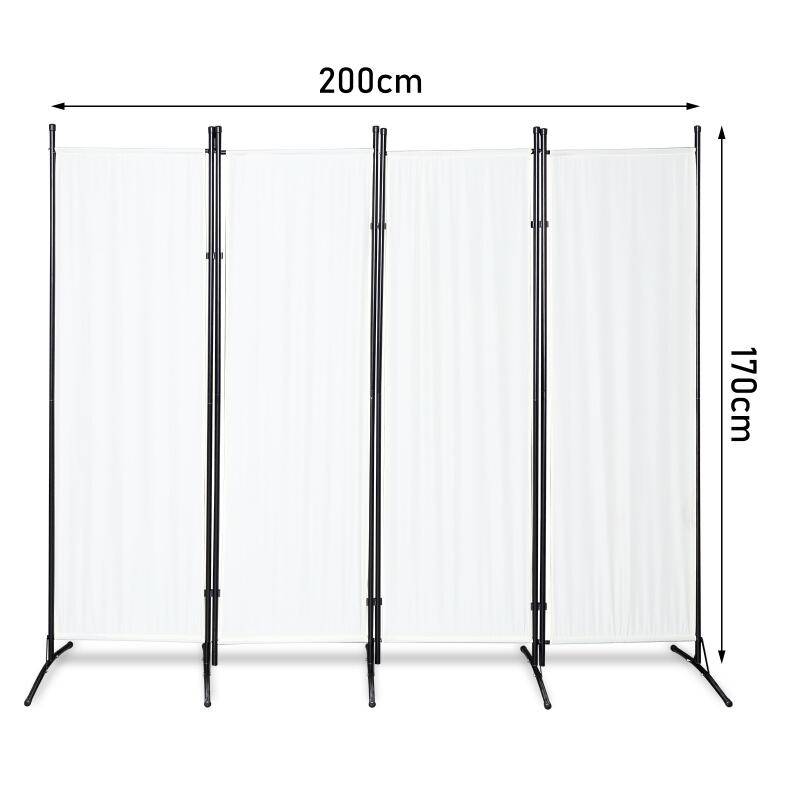 Paravent Outdoor Raumteiler Garten Spanische Wand Trennwand Raumtrenner 4 teilig Beige