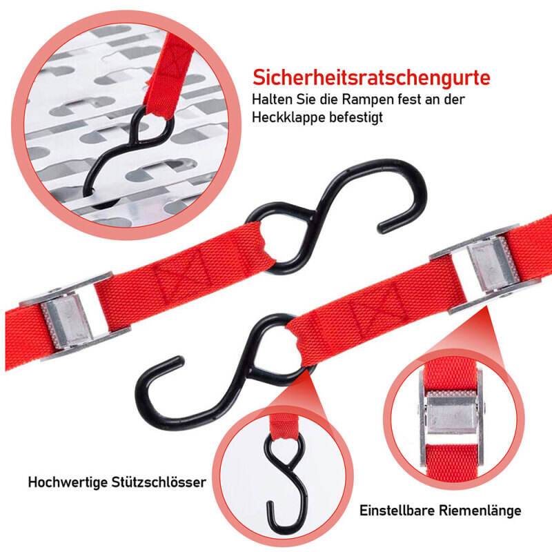 Auffahrrampe Verladerampe Rampe Verladeschiene Auto Laderampe für Motorrad, Anhänger bis 340kg