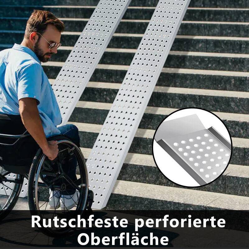 2X Auffahrrampe Verladerampe Rampe Verladeschiene Auto Laderampe für Motorrad, Anhänger bis 400kg