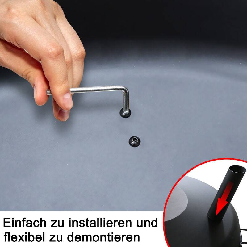 Feuerschale Heizstrahler 80 cm Gemütliche Feuer Garten Feuerkorb Terrassenfeuer