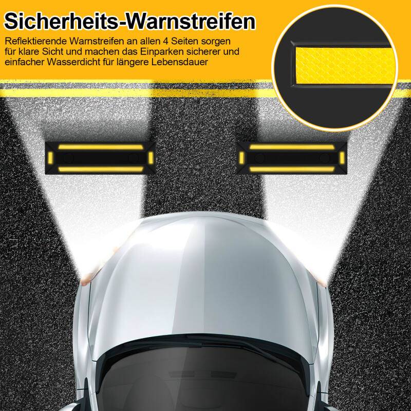 4X Radstopper Reflektor Reflexstreifen Abstandhalter Garage Parkplatzbegrenzung