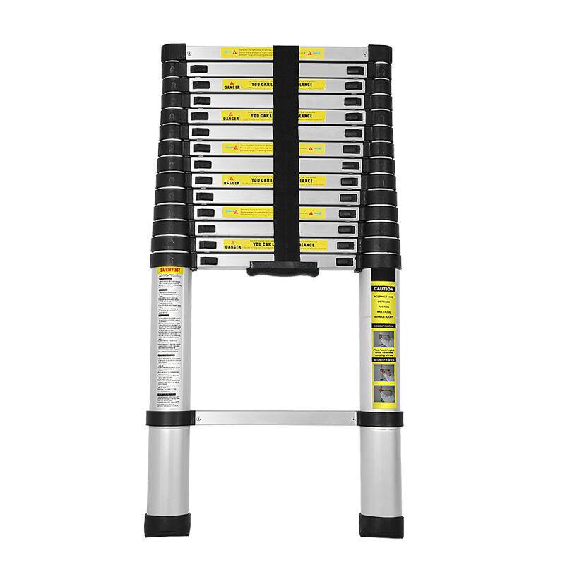 Teleskopleiter Ausziehleiter Klappleiter Stabil Aluminium Stehleiter 4,4m Silber ohne haken