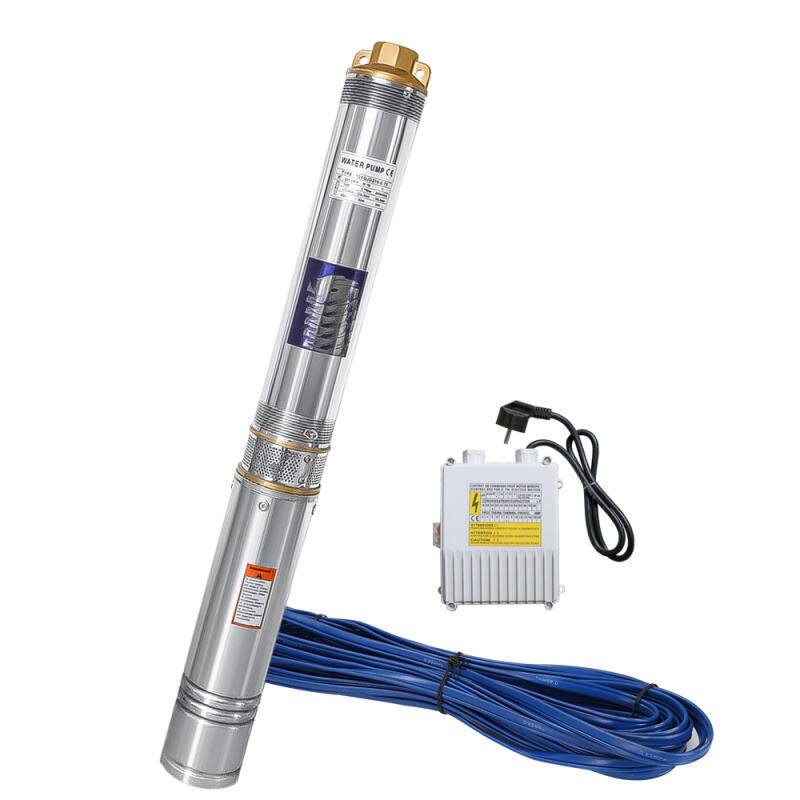 Tiefbrunnenpumpe Deep Well Brunnenpumpe Tauchpumpe 4000 l/h 6.7bar 92mm 20m Kabel 6.7bar max 0.75kW